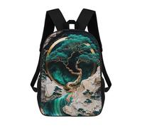 sinyumoney Zaino Scolastico Per Bambini Mountain Tree Kintsugi Art Zaino Alla Moda Per Adolescenti Zaino Casual Per Ragazzi E Ragazze Zaino Stampato in 3D 17inch