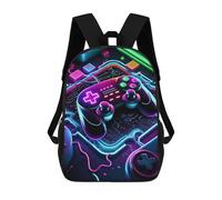 sinyumoney Zaino Scolastico Per Bambini Neon Gaming Controller-17 Zaini Per Libri Zaino Casual Da Viaggio Stampato in 3D Per Ragazzi E Ragazze Zaino Da Giorno Di Grande Capacità 17inch