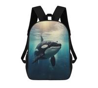 sinyumoney Zaino Scolastico Per Bambini Orca 3 Zaino Scolastico Per Bambini Alla Moda Casual Zaini Da Viaggio Stampa 3D Divertenti E Fantastici Borse Per Libri 17inch