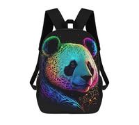 sinyumoney Zaino Scolastico Per Bambini Panda Neon Zaino Alla Moda Per Adolescenti Zaino Casual Per Ragazzi E Ragazze Borsa Scolastica Per Adolescenti Zaino Stampato in 3D 17inch