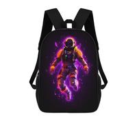 sinyumoney Zaino scolastico per bambini pirata nave zaino scolastico per bambini, stile casual e alla moda, stampa 3D, divertente e originale, Astronaut Neon Line Art, 17"