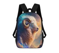 sinyumoney Zaino Scolastico Per Bambini Ram in Cosmic Clouds Zaini Per Libri Zaino Casual Da Viaggio Stampato in 3D Per Ragazzi E Ragazze Zaino Da Giorno Di Grande Capacità 17inch