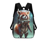 sinyumoney Zaino Scolastico Per Bambini Red Panda Astronaut in Space -1 Zaino Scolastico Per Bambini Alla Moda Casual Zaini Da Viaggio Stampa 3D Divertenti E Fantastici Borse Per Libri 17inch