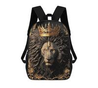 sinyumoney Zaino Scolastico Per Bambini Regal Lion Majesty -5 Zaino Scolastico Per Bambini Alla Moda Casual Zaini Da Viaggio Stampa 3D Divertenti E Fantastici Borse Per Libri 17inch