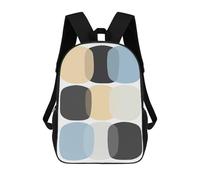 sinyumoney Zaino scolastico per bambini semplice e minimale, 2 zaino scolastico per bambini, stile casual e alla moda, stampa 3D, divertente e originale, Colorful Set II, 17"