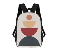 sinyumoney Zaino scolastico per bambini semplice e minimale, 2 zaino scolastico per bambini, stile casual e alla moda, stampa 3D, divertente e originale, Minimalist Lines 36, 17"