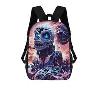 sinyumoney Zaino Scolastico Per Bambini Skull with Blue Eyes Zaino Scolastico Per Bambini Alla Moda Casual Zaini Da Viaggio Stampa 3D Divertenti E Fantastici Borse Per Libri 17inch