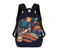 sinyumoney Zaino Scolastico Per Bambini Space Explorer's Journey -10 Zaino Scolastico Per Bambini Alla Moda Casual Zaini Da Viaggio Stampa 3D Divertenti E Fantastici Borse Per Libri 17inch