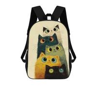sinyumoney Zaino Scolastico Per Bambini Stack of Colorful Cartoon Cats Zaino Alla Moda Per Adolescenti Zaino Casual Per Ragazzi E Ragazze Borsa Scolastica Per Adolescenti Zaino Stampato in 3D 17inch
