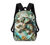 sinyumoney Zaino scolastico per bambini stampato 3D Mountain Sunset Harmony Zaino sportivo per ragazzi e ragazze, zaino alla moda, Astratto Elephant Kintsugi, 17"