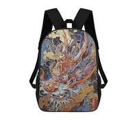 sinyumoney Zaino Scolastico Per Bambini Stampato in 3D Abstract Dragon Chinese Borse Per Libri Borse Scolastiche Da Viaggio Ad Alta Capacità Per Bambini/studenti/adulti 17inch