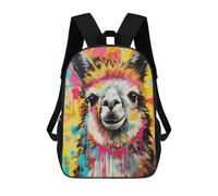 sinyumoney Zaino Scolastico Per Bambini Stampato in 3D Alpaca Pop Art Home Decor Borse Per Libri Borse Scolastiche Da Viaggio Ad Alta Capacità Per Bambini/studenti/adulti 17inch