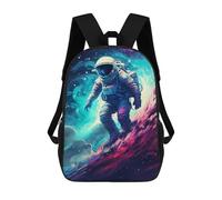 sinyumoney Zaino Scolastico Per Bambini Stampato in 3D Astronaut in Space Surfer Borse Per Libri Borse Scolastiche Da Viaggio Ad Alta Capacità Per Bambini/studenti/adulti 17inch