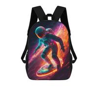 sinyumoney Zaino Scolastico Per Bambini Stampato in 3D Astronaut Surfing Galaxy Zaini Alla Moda Casual Zaini Per Bambini Zaino Casual Da Esterno Borse Da Viaggio Carine 17inch