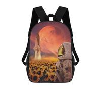 sinyumoney Zaino Scolastico Per Bambini Stampato in 3D Astronaut Watching Rocket Launch Zaini Alla Moda Casual Zaini Per Bambini Zaino Casual Da Esterno Borse Da Viaggio Carine 17inch