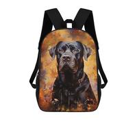 sinyumoney Zaino Scolastico Per Bambini Stampato in 3D Black Cane Corso Dog Borse Per Libri Borse Scolastiche Da Viaggio Ad Alta Capacità Per Bambini/studenti/adulti 17inch
