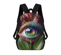 sinyumoney Zaino Scolastico Per Bambini Stampato in 3D Blooming Eye Borse Per Libri Borse Scolastiche Da Viaggio Ad Alta Capacità Per Bambini/studenti/adulti 17inch