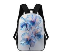 sinyumoney Zaino Scolastico Per Bambini Stampato in 3D Blue Iris Floral Zaino Per Bambini Ad Alta Capacità, Zaini Da Viaggio, Borse Per Libri, Zaino Scolastico Per Bambini 17inch
