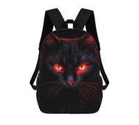 sinyumoney Zaino Scolastico Per Bambini Stampato in 3D Cat Red And Black Animals Zaini Per Libri Zaini Casual Da Viaggio Zaini Da Giorno Di Grande Capacità Per Ragazzi 17inch