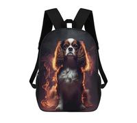 sinyumoney Zaino Scolastico Per Bambini Stampato in 3D Cavalier King Fire Borse Per Libri Borse Scolastiche Da Viaggio Ad Alta Capacità Per Bambini/studenti/adulti 17inch