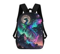 sinyumoney Zaino Scolastico Per Bambini Stampato in 3D Celestial Dragon Over Mountains Borse Per Libri Borse Scolastiche Da Viaggio Ad Alta Capacità Per Bambini/studenti/adulti 17inch