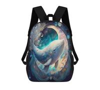sinyumoney Zaino Scolastico Per Bambini Stampato in 3D Celestial Whale Zaini Per Libri Zaini Casual Da Viaggio Zaini Da Giorno Di Grande Capacità Per Ragazzi 17inch