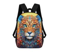 sinyumoney Zaino Scolastico Per Bambini Stampato in 3D Colorful Abstract Lion Portrait Borse Per Libri Borse Scolastiche Da Viaggio Ad Alta Capacità Per Bambini/studenti/adulti 17inch