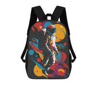 sinyumoney Zaino Scolastico Per Bambini Stampato in 3D Colorful Astronaut Art Print Zaini Per Libri Zaini Casual Da Viaggio Zaini Da Giorno Di Grande Capacità Per Ragazzi 17inch