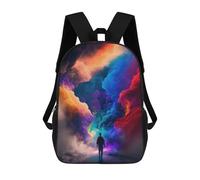 sinyumoney Zaino Scolastico Per Bambini Stampato in 3D Colorful Clouds A Journey Through Vibrant Skies Zaino Sportivo Per Ragazzi E Ragazze Zaino Alla Moda 17inch
