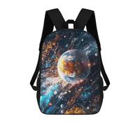 sinyumoney Zaino Scolastico Per Bambini Stampato in 3D Colorful Cosmic Earth Zaini Per Libri Zaini Casual Da Viaggio Zaini Da Giorno Di Grande Capacità Per Ragazzi 17inch