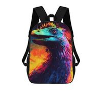 sinyumoney Zaino Scolastico Per Bambini Stampato in 3D Colorful Dinosaur Portrait Zaino Per Bambini Ad Alta Capacità, Zaino Da Viaggio Alla Moda, Borsa Scolastica Per Bambini, Zaino Casual 17inch