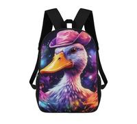 sinyumoney Zaino Scolastico Per Bambini Stampato in 3D Colorful Duck Portrait-3 Zaino Per Bambini Ad Alta Capacità, Zaini Da Viaggio, Borse Per Libri, Zaino Scolastico Per Bambini 17inch