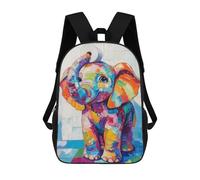 sinyumoney Zaino Scolastico Per Bambini Stampato in 3D Colorful Elephant with Toilet Paper Borse Per Libri Borse Scolastiche Da Viaggio Ad Alta Capacità Per Bambini/studenti/adulti 17inch