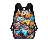 sinyumoney Zaino Scolastico Per Bambini Stampato in 3D Colorful Gaming Controllers Borse Per Libri Borse Scolastiche Da Viaggio Ad Alta Capacità Per Bambini/studenti/adulti 17inch