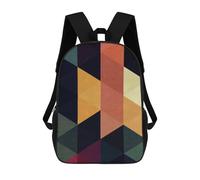sinyumoney Zaino Scolastico Per Bambini Stampato in 3D Colorful Geometric 02 Zaini Per Libri Zaini Casual Da Viaggio Zaini Da Giorno Di Grande Capacità Per Ragazzi 17inch