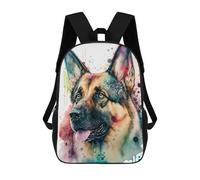 sinyumoney Zaino Scolastico Per Bambini Stampato in 3D Colorful German Shepherd Art Print Zaini Alla Moda Casual Zaini Per Bambini Zaino Casual Da Esterno Borse Da Viaggio Carine 17inch