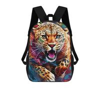 sinyumoney Zaino Scolastico Per Bambini Stampato in 3D Colorful Leopard Artwork -1 Borse Per Libri Borse Scolastiche Da Viaggio Ad Alta Capacità Per Bambini/studenti/adulti 17inch