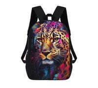 sinyumoney Zaino Scolastico Per Bambini Stampato in 3D Colorful Leopard Portrait -19 Borse Per Libri Borse Scolastiche Da Viaggio Ad Alta Capacità Per Bambini/studenti/adulti 17inch