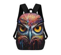 sinyumoney Zaino Scolastico Per Bambini Stampato in 3D Colorful Owl Abstract Art Borse Per Libri Borse Scolastiche Da Viaggio Ad Alta Capacità Per Bambini/studenti/adulti 17inch