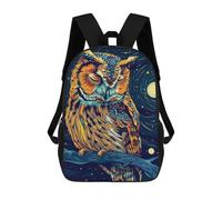 sinyumoney Zaino Scolastico Per Bambini Stampato in 3D Colorful Owl in Night Sky Zaino Per Bambini Ad Alta Capacità, Zaini Da Viaggio, Borse Per Libri, Zaino Scolastico Per Bambini 17inch