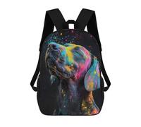 sinyumoney Zaino Scolastico Per Bambini Stampato in 3D Colorful Powdered Dog Zaino Per Bambini Ad Alta Capacità, Zaini Da Viaggio, Borse Per Libri, Zaino Scolastico Per Bambini 17inch