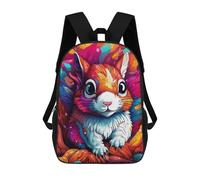 sinyumoney Zaino Scolastico Per Bambini Stampato in 3D Colorful Squirrel Artwork-1 Zaino Per Bambini Ad Alta Capacità, Zaini Da Viaggio, Borse Per Libri, Zaino Scolastico Per Bambini 17inch