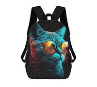 sinyumoney Zaino Scolastico Per Bambini Stampato in 3D CoolCatNumeroDos Zaino Per Bambini Ad Alta Capacità, Zaini Da Viaggio, Borse Per Libri, Zaino Scolastico Per Bambini 17inch