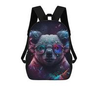 sinyumoney Zaino Scolastico Per Bambini Stampato in 3D Cosmic Koala Sunglasses Borse Per Libri Borse Scolastiche Da Viaggio Ad Alta Capacità Per Bambini/studenti/adulti 17inch
