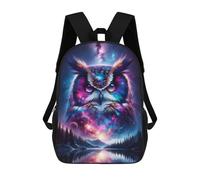 sinyumoney Zaino Scolastico Per Bambini Stampato in 3D Cosmic Owl Borse Per Libri Borse Scolastiche Da Viaggio Ad Alta Capacità Per Bambini/studenti/adulti 17inch