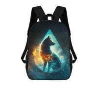 sinyumoney Zaino Scolastico Per Bambini Stampato in 3D Cosmic Wise Fox Borse Per Libri Borse Scolastiche Da Viaggio Ad Alta Capacità Per Bambini/studenti/adulti 17inch