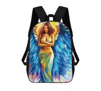 sinyumoney Zaino Scolastico Per Bambini Stampato in 3D Crying Angel Abstract Art Borsa Scolastica Per Bambini, Zaini Da Viaggio, Borse Per Libri Alla Moda, Zaino Di Grande Capacità 17inch