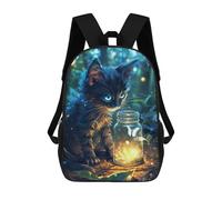 sinyumoney Zaino Scolastico Per Bambini Stampato in 3D Cute Cat With Butterfly Borse Per Libri Borse Scolastiche Da Viaggio Ad Alta Capacità Per Bambini/studenti/adulti 17inch