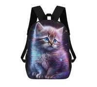 sinyumoney Zaino Scolastico Per Bambini Stampato in 3D Cute Galaxy Kitten Borse Per Libri Borse Scolastiche Da Viaggio Ad Alta Capacità Per Bambini/studenti/adulti 17inch