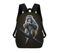 sinyumoney Zaino Scolastico Per Bambini Stampato in 3D Cute Monkey Zaino Per Bambini Ad Alta Capacità, Zaini Da Viaggio, Borse Per Libri, Zaino Scolastico Per Bambini 17inch